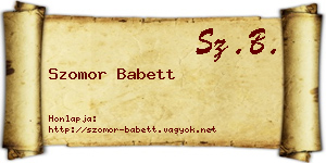 Szomor Babett névjegykártya